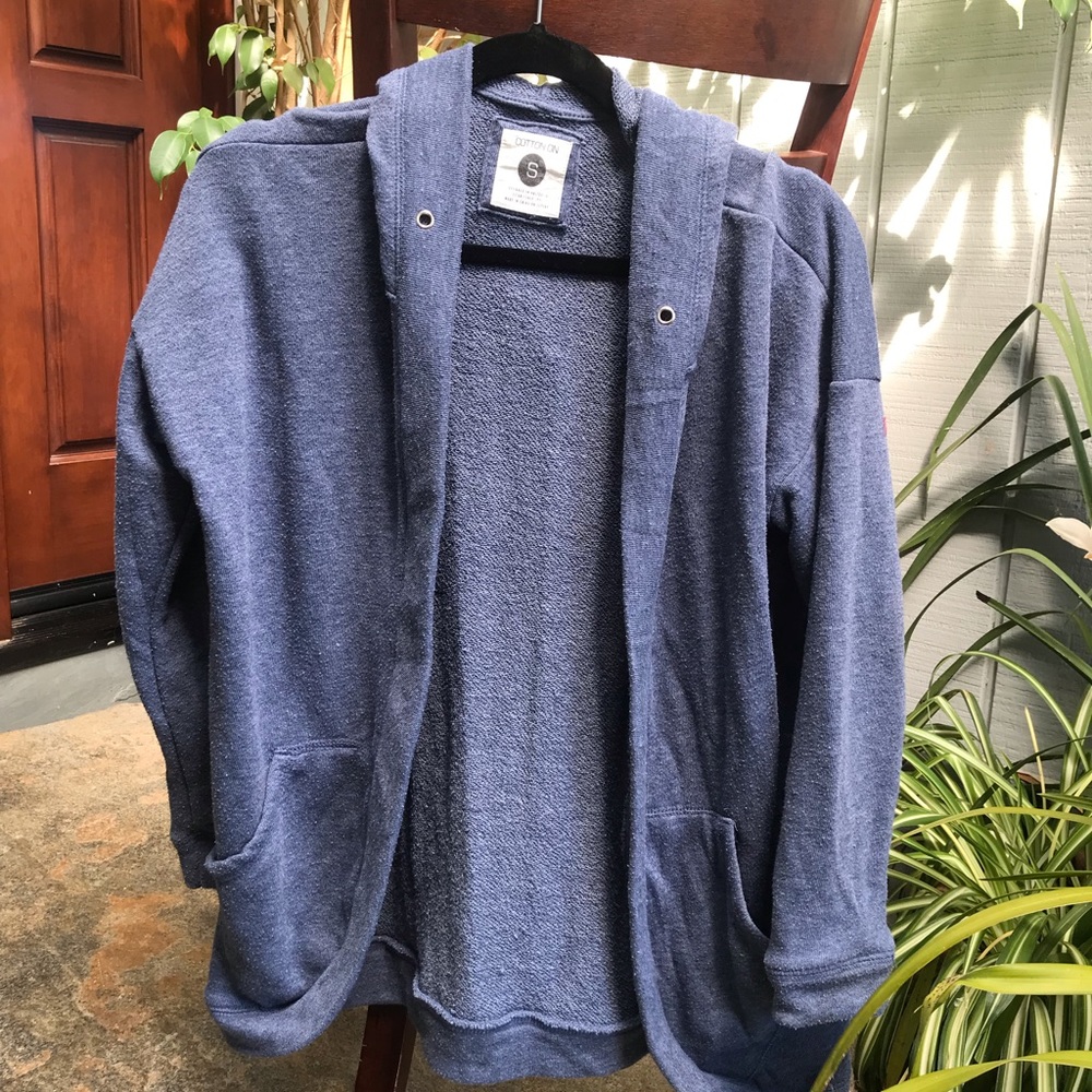 Blue cotton cardigan